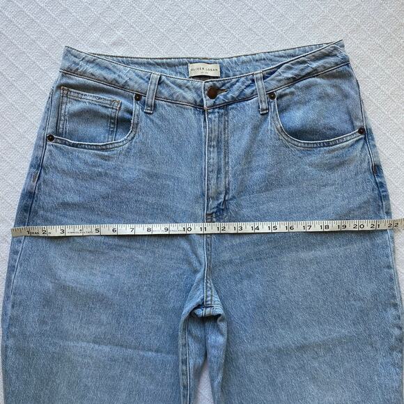 Oliver Logan Harlow High Rise Barrel Crop‎ Jeans Light Wash Denim Size 31 x 22 - Picture 12 of 15